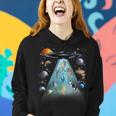 Space Cat Galaxy Cat Funny For Cat Dad Cat Mom Cat Lover Women Hoodie Gifts for Her