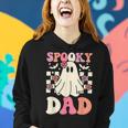 Spooky Dad Halloween Ghost Costume Retro Groovy Women Hoodie Gifts for Her