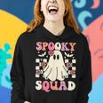Spooky Squad Halloween Ghost Costume Retro Groovy Women Hoodie Gifts for Her