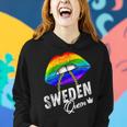 Sweden Queen Lgbtq Gay Pride Flag Lips Rainbow Swedish Women Hoodie Gifts for Her