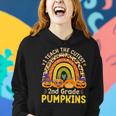 I Teach The Cutest 2Nd Grade Pumpkins Halloween Fall Teacher Halloween Women Hoodie Gifts for Her