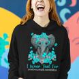 Teal Elephant I Wear Teal For Ovarian Cancer Awareness Women Hoodie Gifts for Her