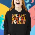 Thanksgiving Couples Sweet Potato I Yam Groovy Flower Women Hoodie Gifts for Her