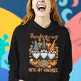 Thanksgiving With My Gnomie Teacher Fall Gnome Women Hoodie Gifts for Her