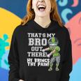 That's My Bro Out There Sea Green Football Brother Sister Women Hoodie Gifts for Her