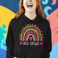 Third Grade Rainbow Back To School 3Rd Grade Squad Teacher Women Hoodie Gifts for Her