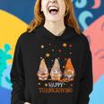 Three Gnomes Happy Thanksgiving Autumn Fall Pumpkin Spice Women Hoodie Gifts for Her