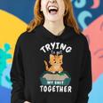 Trying To Get My Shit Together Cat Mom Self Improvement Gifts For Mom Funny Gifts Women Hoodie Gifts for Her
