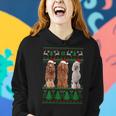 Ugly Christmas Sweater Poodle Dog Women Hoodie Gifts for Her