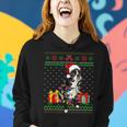 Ugly Sweater Christmas Lights Boston Terrier Dog Lover Women Hoodie Gifts for Her