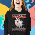 Ugly Sweater Christmas Pomeranian Dog Puppy Xmas Pajama Women Hoodie Gifts for Her