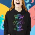 Never Underestimate An Old Lady Who Loves Cats Born In July Women Hoodie Gifts for Her