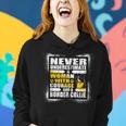 Never Underestimate Woman Courage And A Border Collie Women Hoodie Gifts for Her