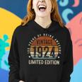 Vintage 1924 100 Bday Decorations 100Th Birthday Women Hoodie Gifts for Her