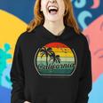 Vintage California Beach Summer Vacation Sunset Palm Women California Gifts And Merchandise Funny Gifts Women Hoodie Gifts for Her