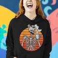 Vintage Halloween Coffee Drinking Skeleton Skull Men Women Drinking Funny Designs Funny Gifts Women Hoodie Gifts for Her