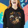 Vintage Inspired Flower Botanical Chart RedPoppy Flower Women Hoodie Gifts for Her