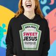 Vintage Relish Sweet Jesus Funny Christian Parody Women Hoodie Gifts for Her