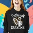 Volleyball Grandma Leopard Heart Women Hoodie Gifts for Her