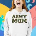 Army Mom Distressed Font With Army Pattern Mom Of Us Army Women Hoodie Gifts for Her