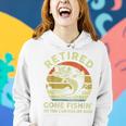Bass Fish Papa Grandpa Retirement Retired Gone Fishing Women Hoodie Gifts for Her