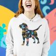 Beagle Floral Dog Silhouette Graphic Women Hoodie Gifts for Her