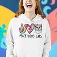 Cat Rescue Adopt A Cat Cat Mom Tie Dye Peace Love Cat Gifts For Mom Funny Gifts Women Hoodie Gifts for Her