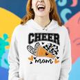 Cheer Mom Biggest Fan Cheerleader Black And Orange Pom Pom Women Hoodie Gifts for Her
