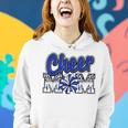 Cheer Mom Blue Leopard Letters Cheer Pom Poms Women Hoodie Gifts for Her