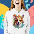 Corgi Mom Dog Lover Colorful Artistic Corgi Owner Women Hoodie Gifts for Her