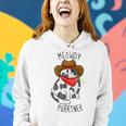 Cowboy Cat Meowdy Purrtner Western Sarcastic Partner Women Hoodie Gifts for Her