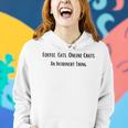 Cute Coffee Cat Lovers Mom Dad Introvert Life Black LetterGifts For Mom Funny Gifts Women Hoodie Gifts for Her