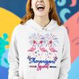 Flamingos Usa Flag 4Th Of July Shenanigan Squad Patriotic Women Hoodie Gifts for Her