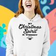 Funny Christmas Spirit Alcohol Whiskey Drinking Saying Gift Women Hoodie Gifts for Her