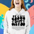 Good News Jesus Saves John 316-17 Christian Word On Back Women Hoodie Gifts for Her