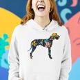 Great Dane Floral Dog Silhouette Graphic Women Hoodie Gifts for Her