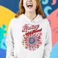 Groovy And Proud Fireworkds And Flowers Design Women Hoodie Gifts for Her