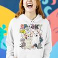 Happy Halloween Corgi Ghost Spooky Season Fall Autumn Floral Women Hoodie Gifts for Her