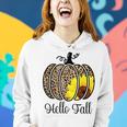 Hello Fall Sunflower Pumpkin Fall Y'all Leopard Autumn Women Hoodie Gifts for Her