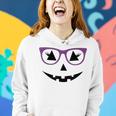 Jack O Lantern Pumpkin Face Glasses Halloween Girls Women Hoodie Gifts for Her