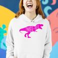 Kids 3 Year Old Birthday Girl Gift Dinosaur Three Rex Pink Dinosaur Funny Gifts Women Hoodie Gifts for Her
