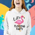 Lets Flocking Party Matching Flamingo Bachelorette Party Women Hoodie Gifts for Her