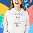 The Letter Of The Week F Sight Word This Retro Teacher Women Hoodie Gifts for Her