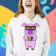 Lgbt Supporter Pig Rainbow Gay Pride - Lgbt Heart Animal Women Hoodie Gifts for Her