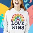 Lgbtq Love Wins Pocket Gay Pride Lgbt Ally Rainbow Vintage Women Hoodie Gifts for Her