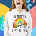 In Memory Of My Best Friend Pet Loss Dog Cat Rainbow Quote Women Hoodie Gifts for Her