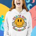 Peace Out Elementary Teacher Kids Retro Last Day Of School Women Hoodie Gifts for Her