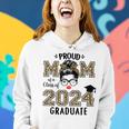 Proud Mom Of A Class Of 2024 Graduate Senior 24 Graduation Women Hoodie Gifts for Her