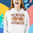 Retro One Thankful Counselor Pumpkin Autumn Leaves Fall Women Hoodie Gifts for Her