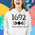 Retro Salem 1692 They Missed One Moon Crescent Women Hoodie Gifts for Her